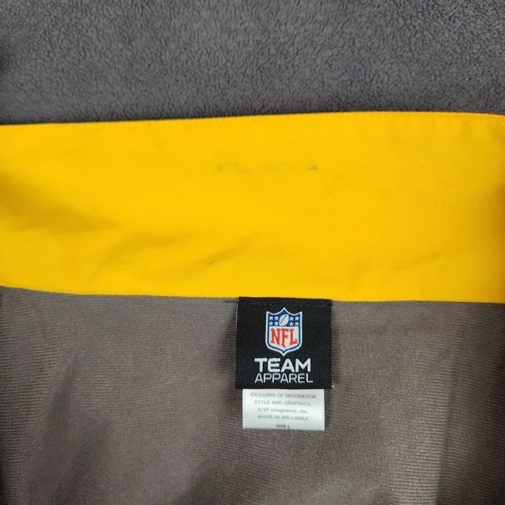 Kansas City Chiefs Jacket Mens Large Red Yellow Full Zip Windbreaker NFL